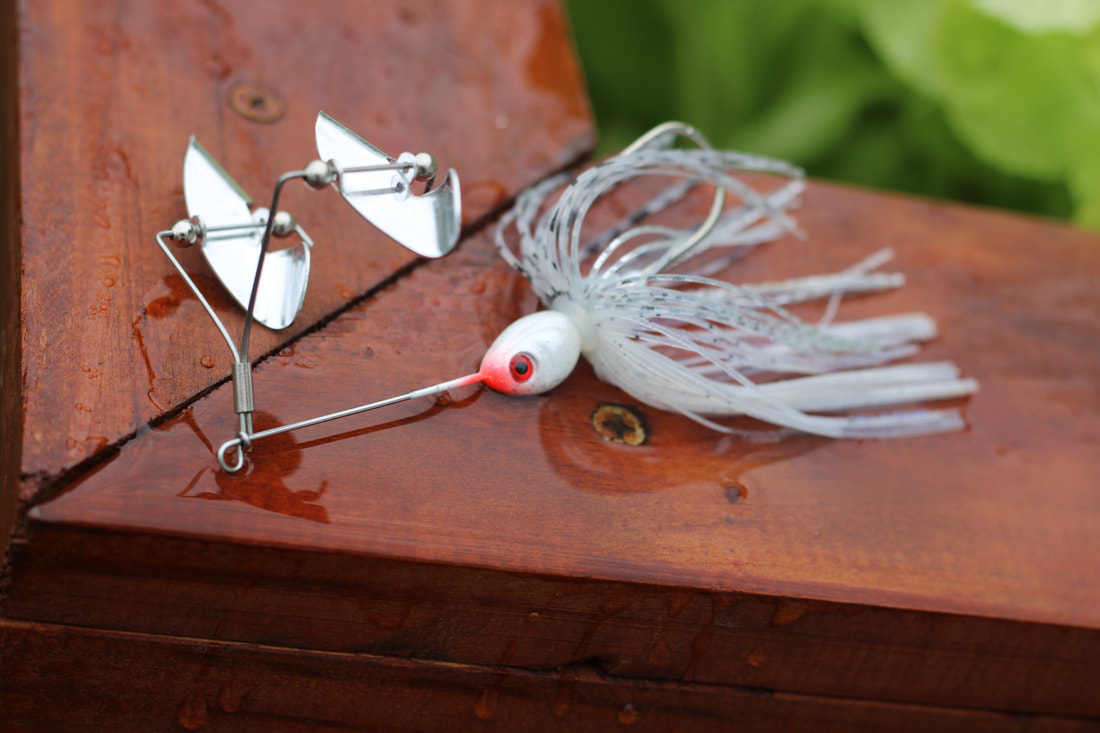 02 / HANMADE DOUBLE BLADED BUZZBAIT. BASS, NORTHERN PIKE, MUSKIE
